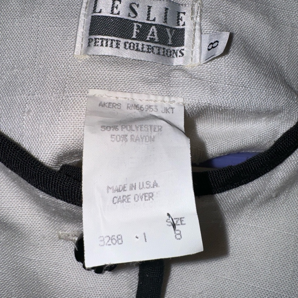 Vintage 80’s Women’s Waist Jacket Blazer Size 8 Petite Colorblock - Picture 6 of 8